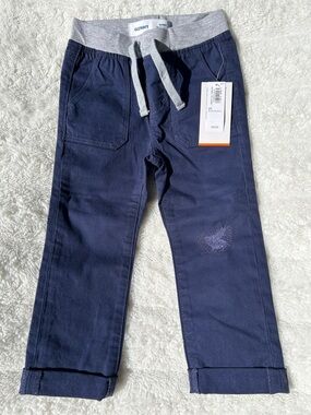 Old Navy Navy Jogger-Style Kids Pants with Gray Knit Waistband